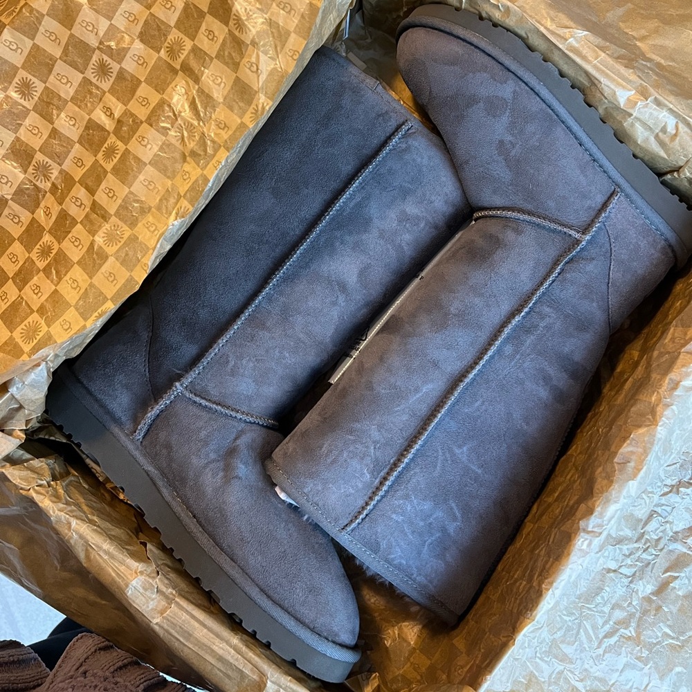 Ugh Classic Tall Grey Boots Size 8 Never Worn